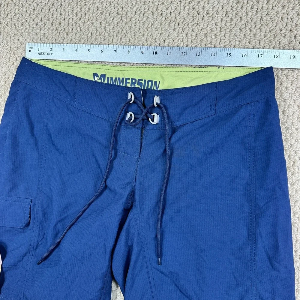Immersion Research Shorts Womens 14 Navy Fleece Lined Guide Kayak Paddle Board